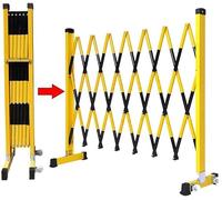 Barrera metálica Extensible para Seguridad Vial. Barrera retráctil portátil para entradas de vehículos, escuelas y hospitales. Fácil Movilidad Gracias a Sus Ruedas. Contr