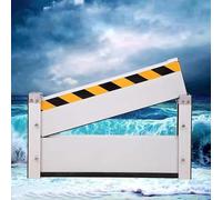 Barrera Móvil de Protección contra Inundaciones en Puertas Duradero Reutilizable Barrera de Aleación de Aluminio de Defensa contra Inundaciones en Puertas Deflector Protección,Plata,55 * 80cm