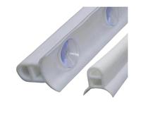 Barrera para el Suelo de Cuartos húmedos. Sello de umbral Puerta Ducha Plegable, Presa Agua Flexible con ventosas for separación seco-húmedo del baño(170cm(68in))