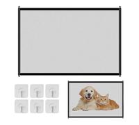 Barrera para Perros,1 article Barrera de Seguridad Escaleras para Niños, Puerta Seguridad Perros, Rejilla de protección Plegable para Perros, Barrera Bebe Escaleras (110 x 72 cm, Negro)