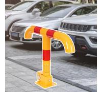 Barrera Parking Barrera de Estacionamiento con Resorte Bloqueable, Bolardo de Seguridad de Metal Pesado para Estacionamiento de Automóviles, Poste de Bloqueo de Espacio de Estacionamiento Plegable(1pc