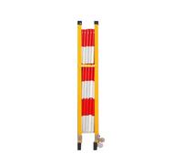 Barrera plegable retráctil, Barricada metálica extensible de 1,2 m (47 pulgadas) alto con ruedas, valla retráctil ajustable for control tráfico(Rosso,47x59in)