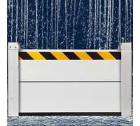 Barrera portátil de protección contra inundaciones para sótano y puertas exteriores, 150 x 60 cm, resistente al agua, solución de defensa contra inundaciones, fácil instalación, ideal para uso