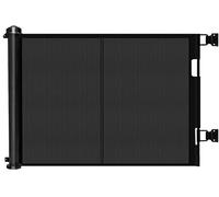 Barrera protectora para escaleras, extensible, 0-200 cm, para niños, gatos y perros, adecuada para interiores y exteriores (200 cm/negro)