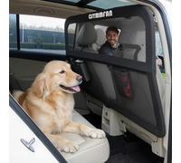 Barrera Protectora para Perros para Asiento Trasero y Maletero Con Cobertura Más Ancha, Ajuste Universal para Coche, SUV y Furgonetas, Rejilla Separadora con Red Transparente y Marco Metal Estable