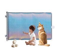 Barrera retráctil para Perros | Red de Seguridad y Aislamiento para Cachorros, Separador Ajustable para entradas | Casa Terraza Cocina Baño Perrera Apartamento Pequeño Medio