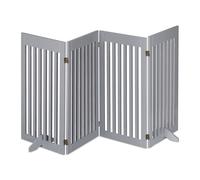 Barrera seguridad mascotas valla protectora salvaescaleras plegable gris 92 cm