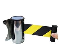 Barrera Seguridad para Colas 2 m, 3 m y 5 m, Fija, Acero Inoxidable, retráctil, con Rayas, para Zonas separadas, Control multitudes, Ajustable, para Parques Infantiles y hoteles.