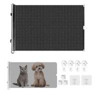 Barrera Seguridad Perros, PVC Puerta Seguridad Perros Extensible, Altura: 40cm, Longitud: 0-125 cm Barrera para Gatitos y Cachorros, Retráctil Vallas para Escaleras, Pasillos, Puerta