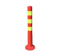 Barreras de Aparcamiento para Garaje, Poste de Seguridad Rojo para Entrada de vehículos, bolardo de Seguridad de Alta Visibilidad para Aparcamiento Privado con Banda Reflectante, Conos de pr