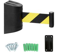 Barreras de cuerda retráctiles para control de multitudes, con accesorios de montaje para parques infantiles, parques y hoteles - A, 2 m