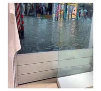 Barreras de prevención de inundaciones for puertas, escudo de barrera de agua reutilizable de aluminio - Deflector de presa temporal desmontable(2.7x0.6m/8.9x2ft)