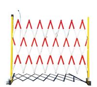 Barreras de seguridad retráctiles, barrera de tráfico plegable expandible para calzadas y sitios de construcción, equipo de seguridad industrial para zonas de trabajo
