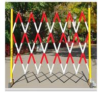 Barreras de seguridad rojas expandibles de 1,2 x 5 m para construcción, exteriores, parque infantil y hotel, control de multitudes portátil, fácil instalación, ideal para seguridad vial y gestión de