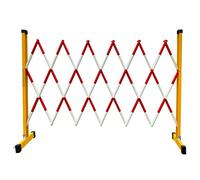 Barreras de tráfico de metal expandibles con ruedas, valla de seguridad retráctil para control de multitudes, sistema portátil de bloqueo de carretera para gestión del tráfico en la entrada, fácil