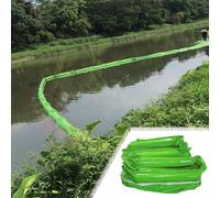 Barreras flotantes Verdes para la Superficie de Lagos, Barrera de intercepción de 33 pies / 66 pies de Largo para desechos en la Superficie del Agua, Algas, contención de derrames de petróle