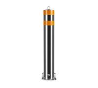 Barreras para parking Bolardo De Seguridad Desmontable De Acero Inoxidable Para Aparcamientos, Poste De Señalización Vial Con Cinta Reflectante De Alta Visibilidad(75x11.4cm/29.5x4.5in)