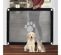 Barreras para perros,vaya para perros interior, 100 x 75 cm, retractable baby gate puerta seguridad bebe