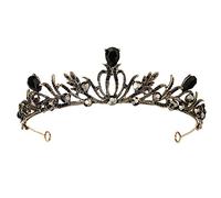 Barretas de cabello vintage Lot Queen's Crown Wedding Crown and Tiara Gem Crown Crown Princess Crown Prom Cumpleaños Tiara Old Gold Multicolor Dourband