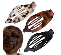 Barrettes planas para mujer - Lote de 3 pinzas para pico, pato antideslizante, accesorios | peinado de pelo rizado, cola de caballo, elegante deporte playa, citas, gimnasio, práctica diaria chic