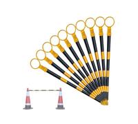 Barricada De Alta Varilla De Conexión Para Conos De Tráfico Barra De Cono De Tráfico Telescópica Barra De Seguridad Retráctil Portátil(Black and Yellow,10Pcs)