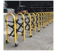 Barricada de metal - Barrera de seguridad portátil expandible con ruedas para control de multitudes y gestión de acceso, 1,5 x 2 m, ideal para eventos y espacios públicos