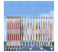 Barricada de metal expandible portátil, valla plegable móvil y barreras de seguridad para control de tráfico de construcción al aire libre, puerta de metal ajustable y fácil de usar