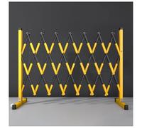 Barricada de metal expandible, valla retráctil portátil con ruedas para construcción, eventos, seguridad de estacionamiento
