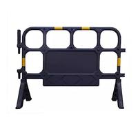 Barricada de seguridad, barrera de seguridad móvil expandible, barandilla de plástico amarillo para construcción, barrera de seguridad vial, 2 unidades de valla de advertencia móvil