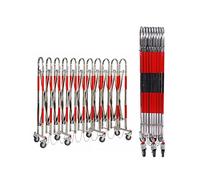 Barricada de seguridad for control multitudes en escuelas, centros comerciales, patios y cercas telescópicas, barrera metálica extensible, aislante ajustable(1.1 Meter x 7m/3.6ft x 23ft)