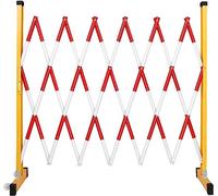 Barricada de tráfico amarilla portátil, solución de control de multitudes de 1,2 x 5 m, barrera estable y móvil para gestión del tráfico y seguridad, ideal para eventos y obras de construcción