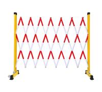 Barricada de tráfico de metal expandible ajustable, puerta móvil de acordeón con ruedas para control de multitudes al aire libre, gestión de eventos, seguridad y protección de multitudes