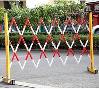 Barricada de tráfico retráctil, barrera de seguridad de metal expandible, control peatonal plegable portátil para eventos, obras de construcción, gestión de multitudes, uso industrial móvil