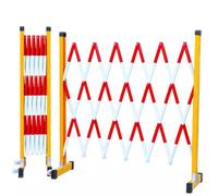 Barricada expandible para entrada - Valla móvil flexible con ruedas para un fácil control de multitudes, ideal para eventos al aire libre, construcción, sitios de construcción, gestión de
