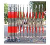 Barricada expandible, valla de seguridad telescópica con ruedas, barrera de construcción portátil para eventos al aire libre y control de tráfico