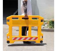 Barricada extensible Barrera de Seguridad Portátil, Barrera de Seguridad, Barandilla de Seguridad con Ruedas, Valla Plegable para Zona Restringida de Garaje(2PC)