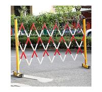 Barricada Extensible con Ruedas - Puerta de Seguridad Plegable portátil para Control de tráfico, Barrera móvil retráctil para entradas de vehículos, Puerta de Tijera ajus