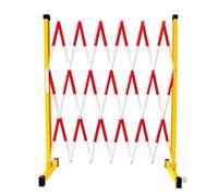 Barricada Extensible de 1,2 x 2 m, Puerta de Seguridad móvil con Ruedas, Valla de tráfico retráctil portátil, Barrera de tráfico Ajustable, Puerta de Seguridad Plegable p