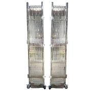 Barricada extensible para exteriores, barrera retráctil de 1,8 x 5 m con ruedas universales, valla de estacionamiento portátil y bloque de carretera para garaje, construcción y seguridad, solución