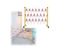 Barricada industrial extensible con ruedas, valla de tráfico retráctil para hospitales y depósitos - Fácil instalación para uso en interiores y exteriores(1.2x6m/3.9x19.6ft)