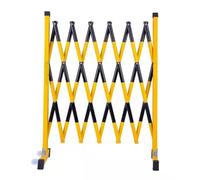 Barricada Industrial Extensible de 1,2 x 2,5 m, Puerta de Barrera de Seguridad móvil, Valla de tráfico retráctil, Barricada Extensible con Ruedas, Barricada Plegable