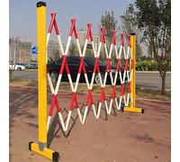 Barricada metálica Extensible - Barrera de Seguridad fácil de Montar con Ruedas, Valla de tráfico Ajustable, Valla de construcción de Carreteras, garajes, entradas de veh