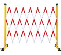 Barricada metálica Extensible - Barrera de Seguridad retráctil y Plegable para construcción y Mantenimiento - Barricada Industrial Extensible Que Protege a Las Personas en la Obra