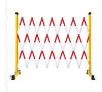 Barricada metálica Extensible: Barrera móvil Plegable para el Control del tráfico en Exteriores, con diseño Aislado y retráctil para una gestión eficaz de multitudes y se