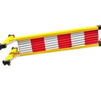 Barricada metálica Extensible - Barrera portátil retráctil para Control de multitudes en Exteriores, fácil de Instalar para la gestión de Eventos y el Control del tráfico