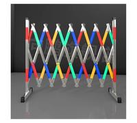 Barricada metálica extensible - Barrera vial móvil plegable de acero inoxidable, valla de tráfico retráctil para talleres de construcción y escuelas, soluciones de seguridad para exteriores.