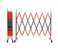 Barricada metálica Extensible Industrial, Valla de tráfico Plegable, Barrera de Seguridad retráctil, Puerta de Seguridad Tipo acordeón de Acero Inoxidable para Zonas de construcción(4m/13.1ft)
