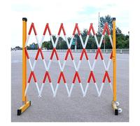 Barricada metálica Extensible, Puerta de Acceso retráctil con Ruedas, Valla de tráfico para Mantenimiento y construcción, y Control de tráfico.
