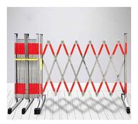Barricada metálica Extensible - Puerta de Seguridad telescópica, Barrera de Seguridad móvil y Valla de tráfico retráctil para Cierres de Carreteras, protección en construcción - Puerta de ti