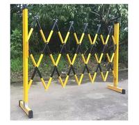 Barricada metálica retráctil, Barrera de tráfico Plegable para Uso Interior/Exterior, roja y Amarilla, 120 x 300 cm, Valla de Seguridad Duradera, solución portátil para e